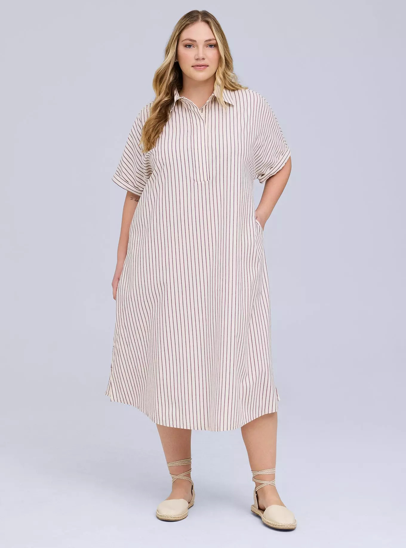 Belle Isle Midi Popover Dolman Dress | Torrid (US & Canada)