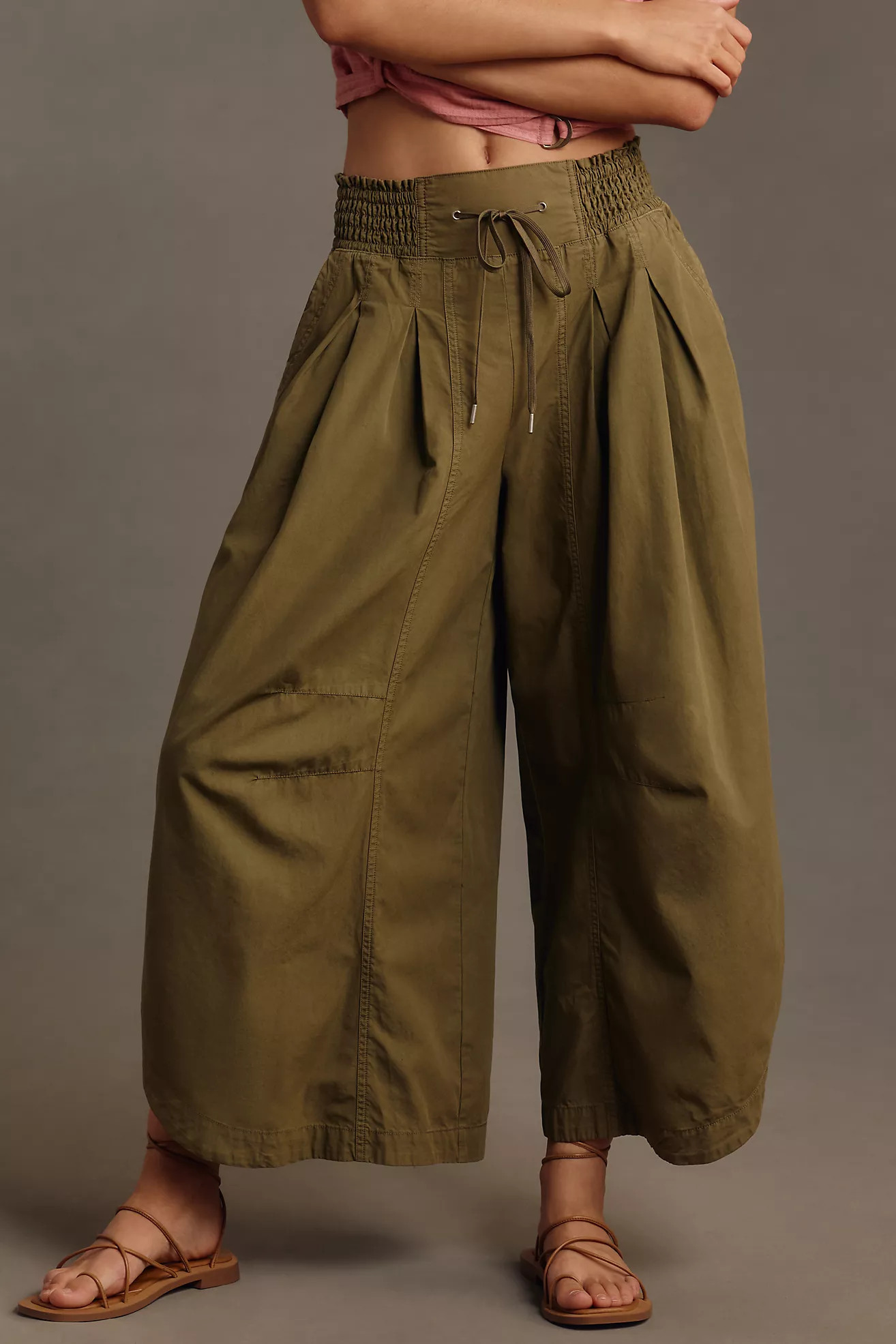 By Anthropologie Ruched Poplin Parachute Pants | Anthropologie (US)