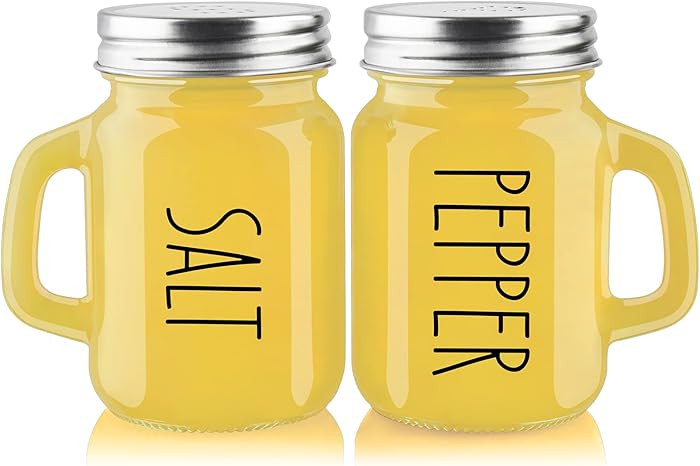 Yellow Salt and Pepper Shakers Set - Yellow Kitchen Decor and Accessories for Home Restaurants We... | Amazon (US)