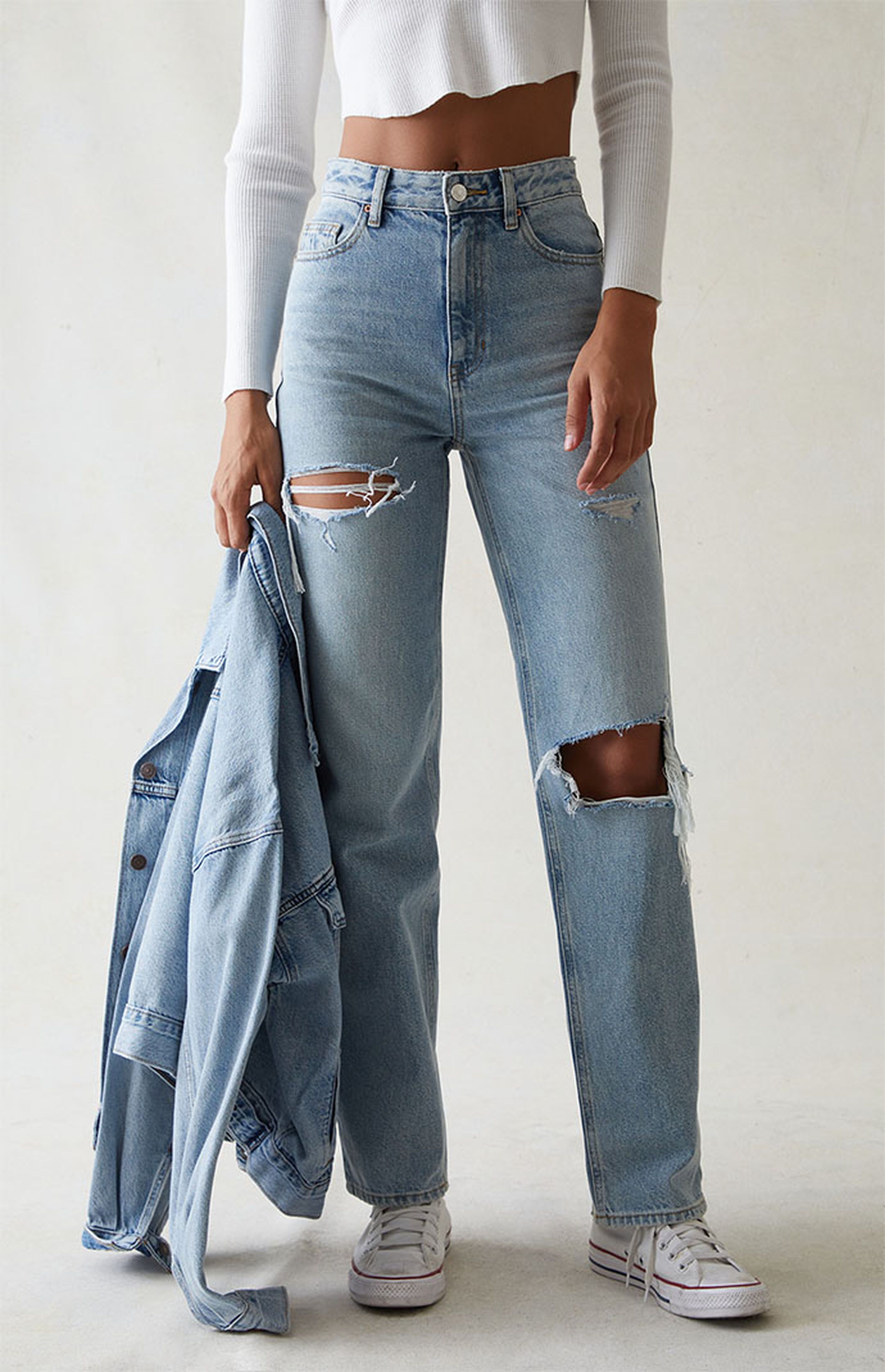 PacSun Eco Light Blue Ripped '90s Boyfriend Jeans | PacSun