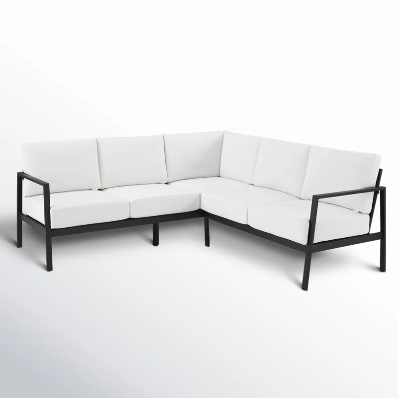 Armando 78'' Aluminum Outdoor Patio Sectional with Sunbrella® Cushions | Wayfair North America