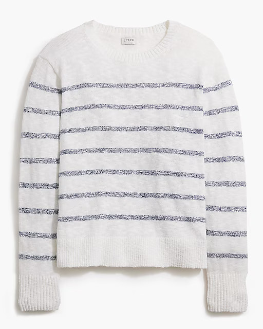 Striped crewneck beach sweater | J.Crew Factory