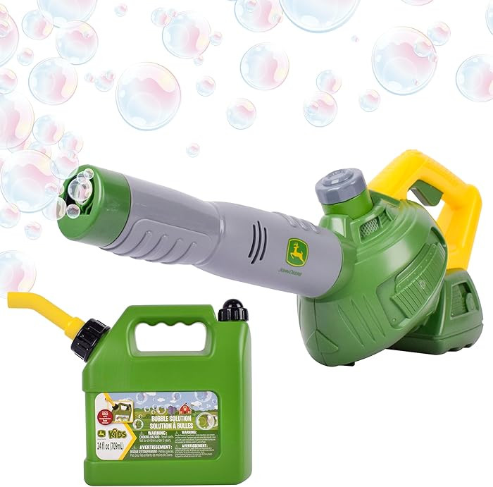 John Deere Bubble Leaf Blower Toy for Kids Includes 24oz Bubble Refill Gas Can, Outdoor Bubble Ma... | Amazon (US)