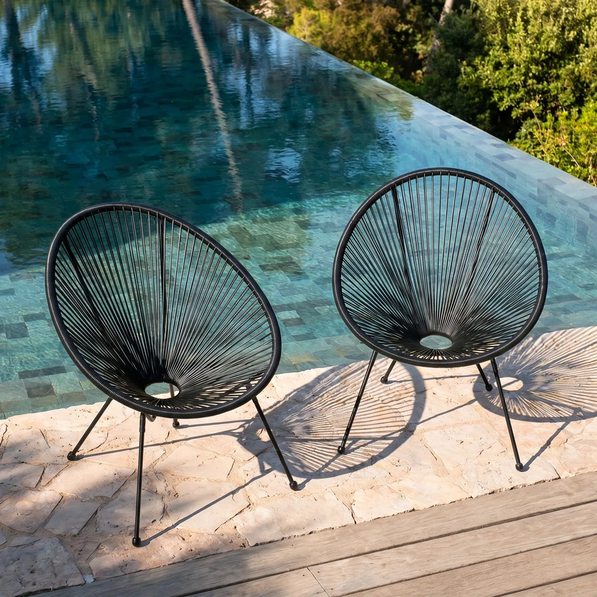 Outdoor Hammock Weave Patio Chair (Set of 2) | Wayfair North America