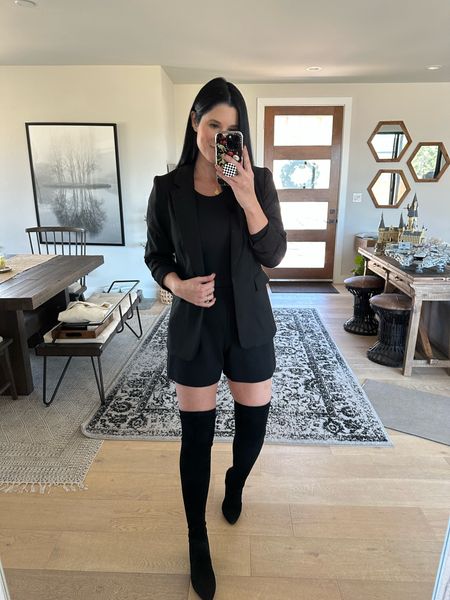 10% off at spanx with code DTKxSPANX! 

I’m wearing a small in the bodysuit. It is perfect if you have a long torso. 

The shorts are a brand new release and are the comfiest, chicest shorts ever! I’m wearing the size small and you can easily dress these up or down.

This blazer is a must have, staple purge. I’m wearing a size small and it comes in multiple colors.

My necklace is 20% off with code DTKAUSTIN20 

#LTKstyletip #LTKshoecrush #LTKunder100