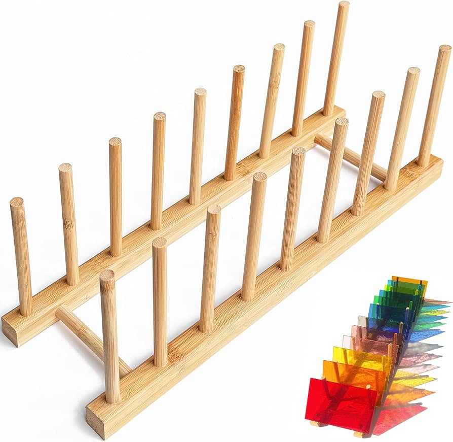 ILLUCKAI 8 Slots Organizer for Stained Glass Sheets Stained Glass Supplies Tools Stained Glass St... | Amazon (US)