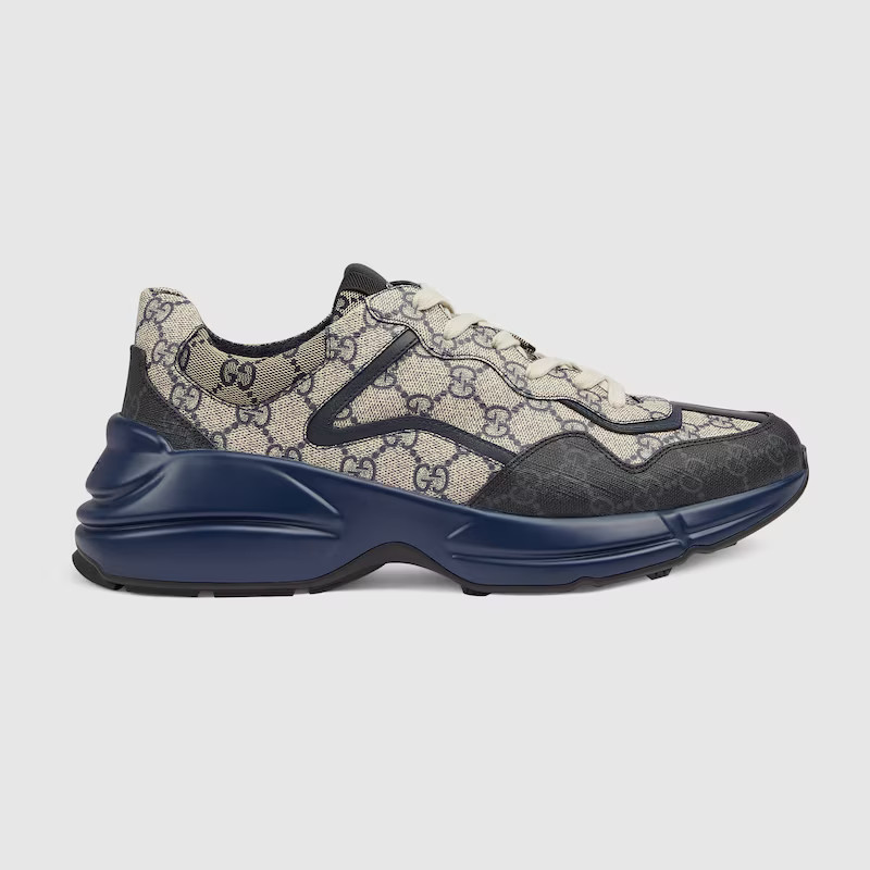 GUCCI Men's GG Rhyton Sneaker, Blue, GG Canvas | Gucci (US)