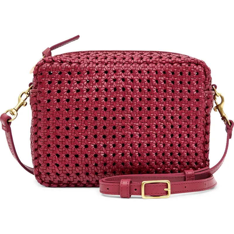 Clare V. Midi Sac Woven Crossbody Bag in Blkcr at Nordstrom | Nordstrom