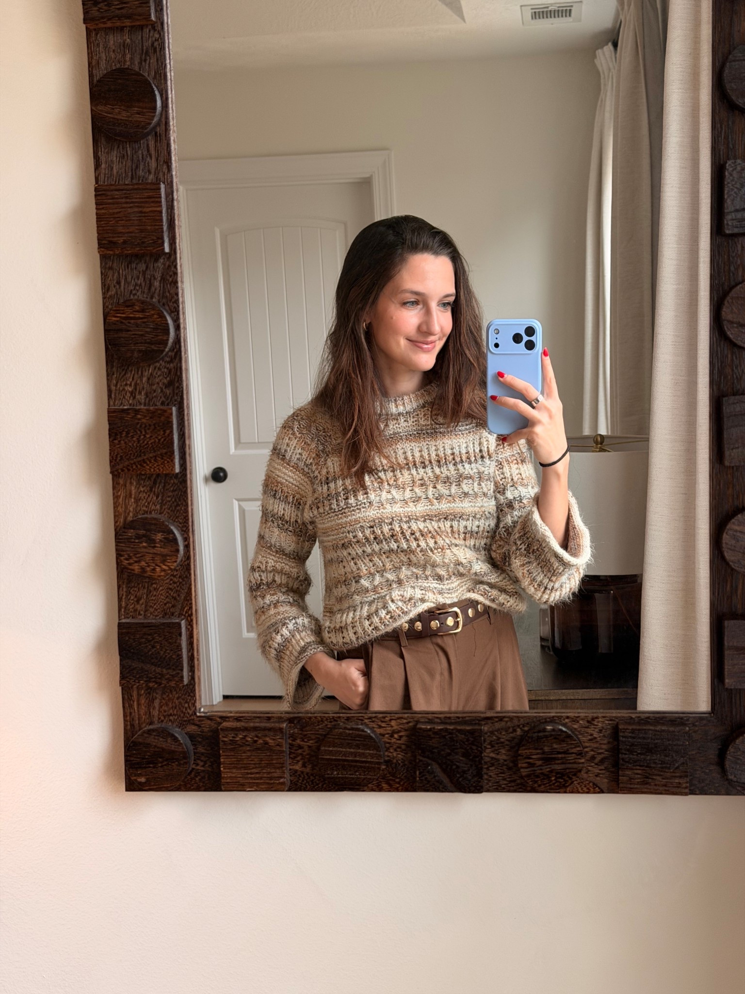 Love this designer loook for less mirror I found on Amazon! The designer version is almost $600!! 

Sweater was from Target but it’s discontinued!!

#LTKHome