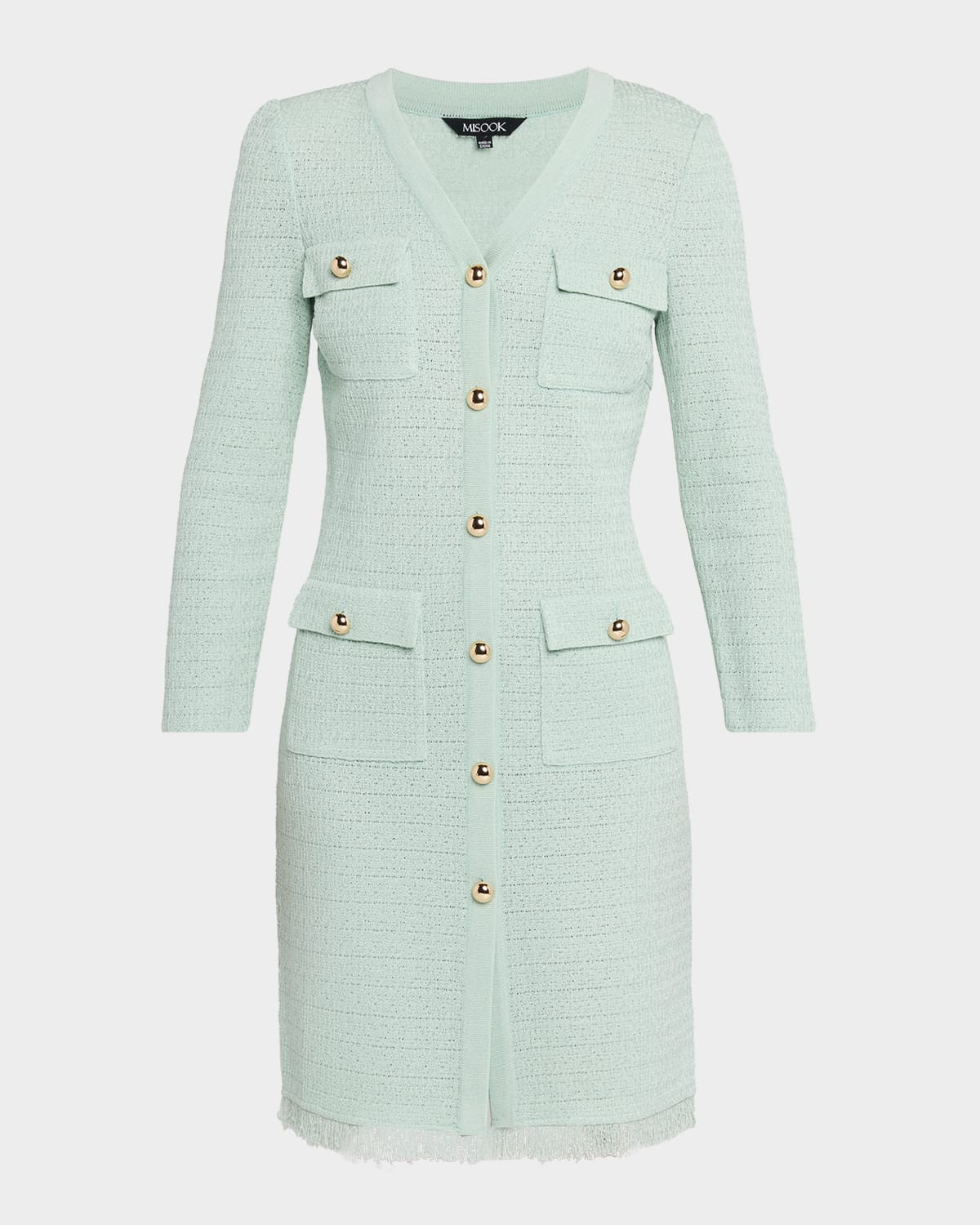 Heritage Tonal Fringe-Trim Knit Jacket | Neiman Marcus