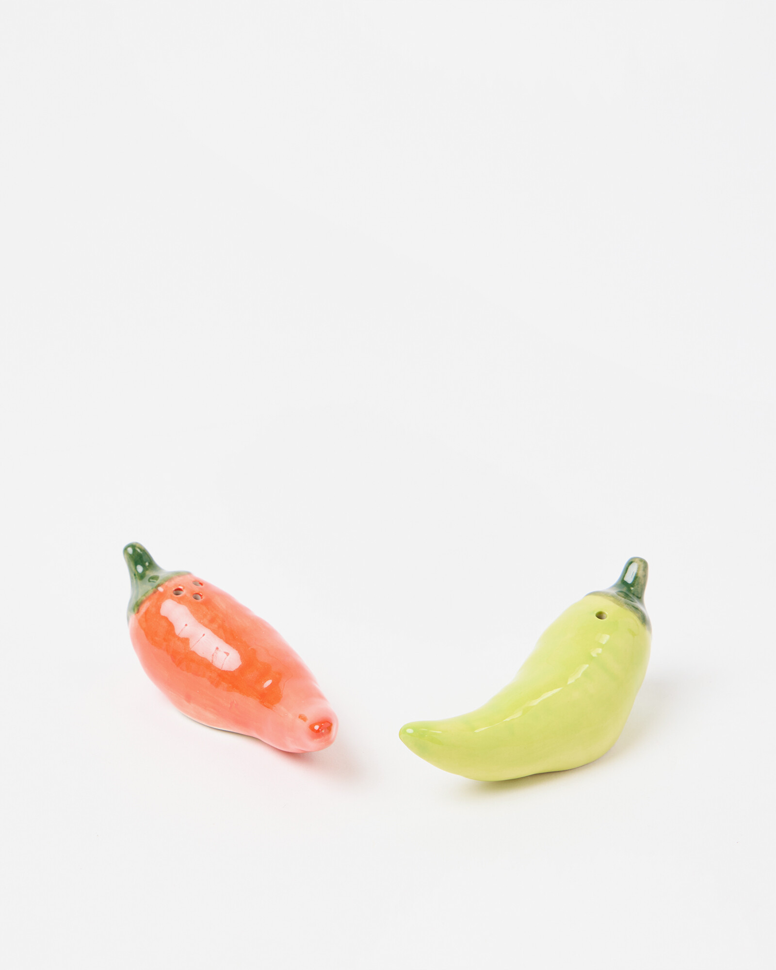 Chilli Ceramic Salt & Pepper Shakers Set of Two | Oliver Bonas | Oliver Bonas (Global)