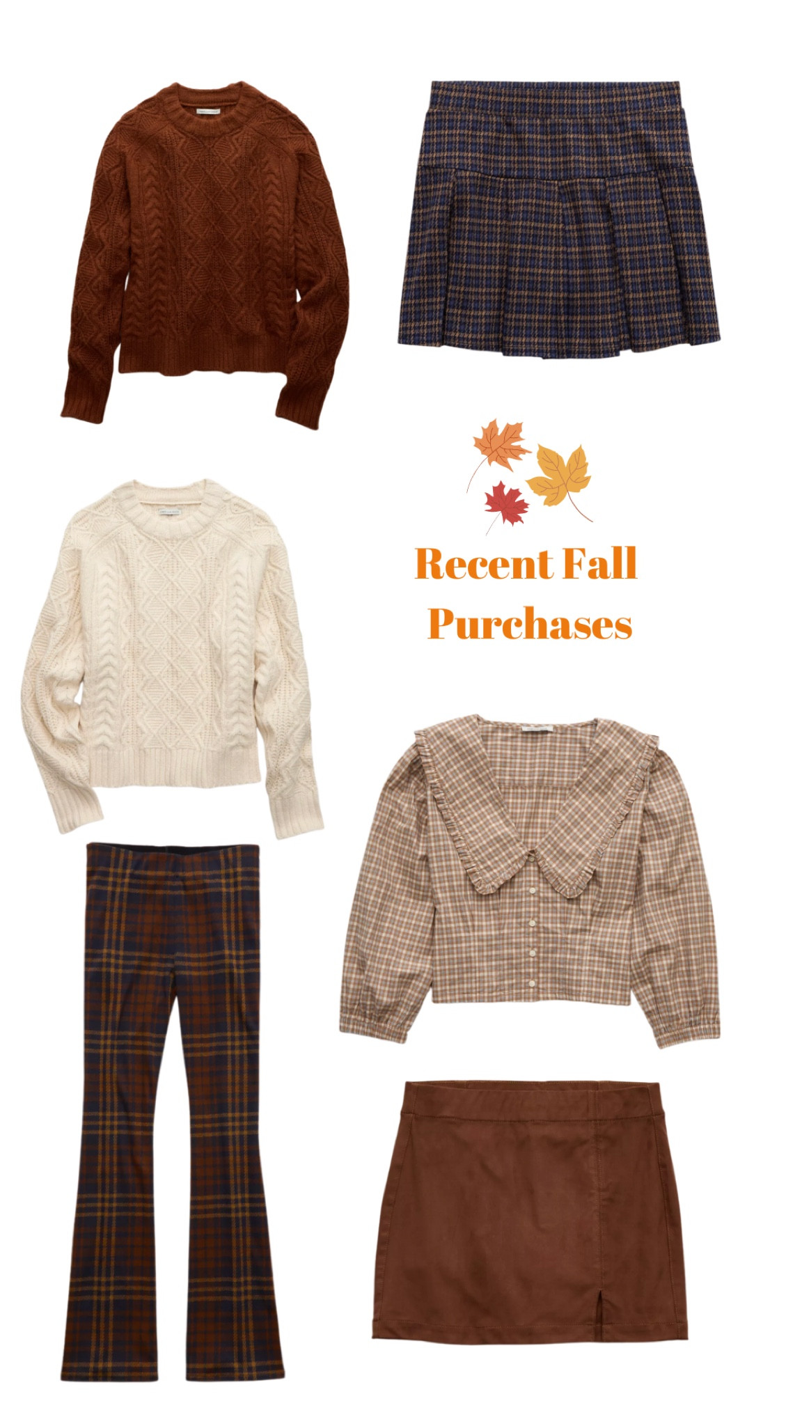American Eagle fall is so good this year! Some of the pieces I’ve added to my closet the past few weeks 🍁🧡🍂 Loving all of the plaid! 

Cable knit sweater, plaid pants, plaid skirt, plaid shirt 

#LTKSeasonal #LTKFallSale #LTKFindsUnder50