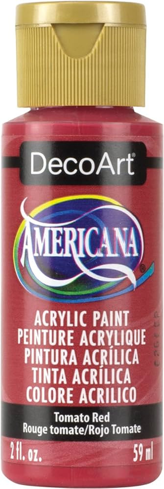 DecoArt Americana Acrylic Paint, 2-Ounce, Tomato Red | Amazon (US)