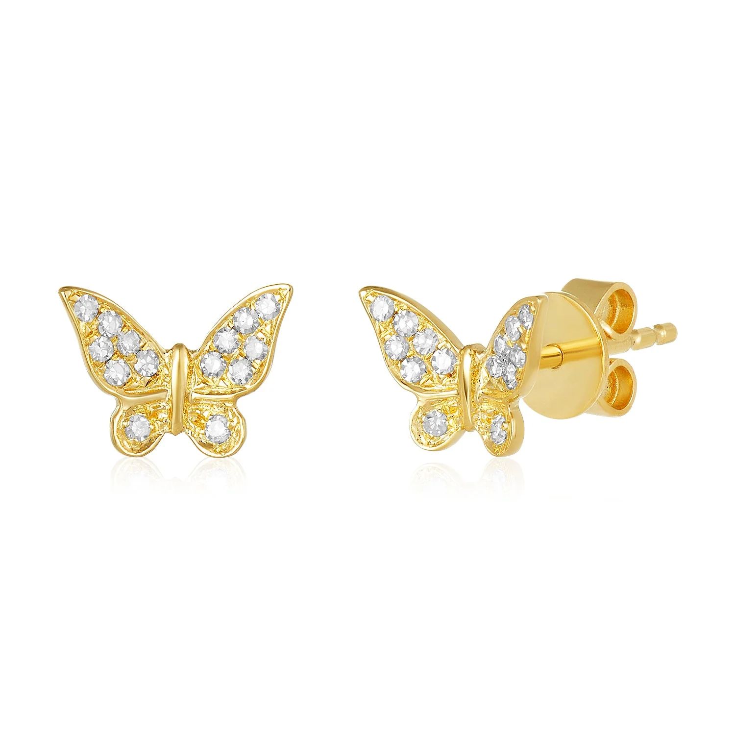 Diamond Butterfly Earrings | LINDSEY LEIGH JEWELRY