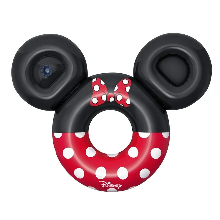 Disney Minnie Mouse Inflatable Swim Tube with Cup Holder & Storage Space, Extra Large 44’’ Di... | Walmart (US)