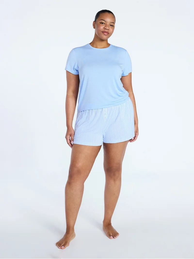 Joyspun Women’s Sleepwear Modal Pajama Shorty Shorts, 2.5'' Inseam, Sizes S-3X | Walmart (US)