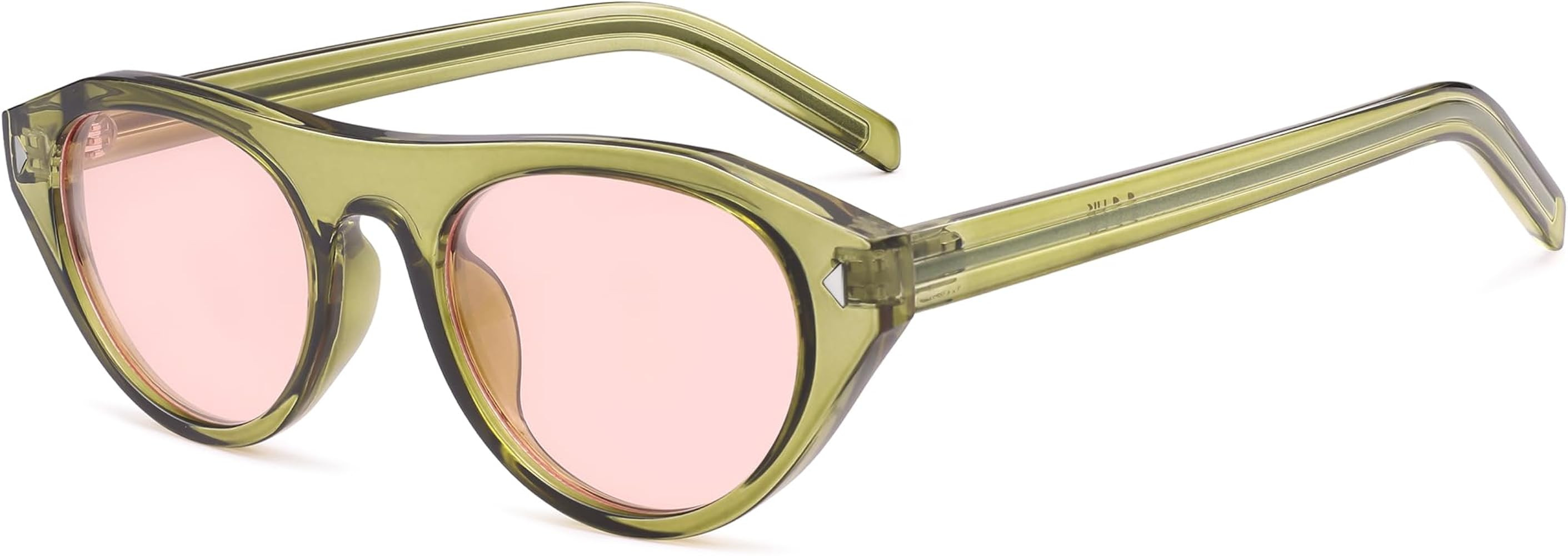 VANLINKER Retro Small Oval Sunglasses for Women Men Trendy Narrow Round Cateye Shades VL9915 | Amazon (US)