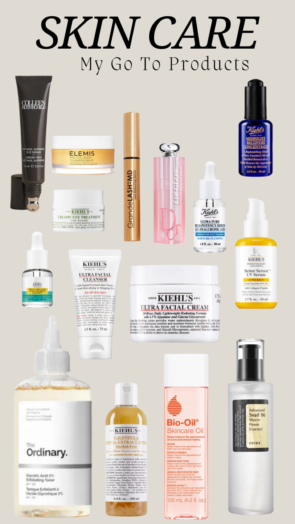 Skincare products I continue to buy :) 