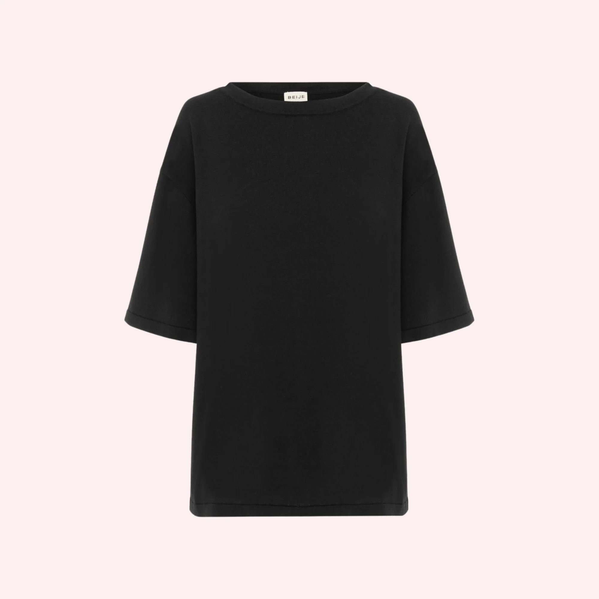 Organic Cotton Knit Tee Black by STUDIO BEIJE | the memo | The Memo (Australia & New Zealand)