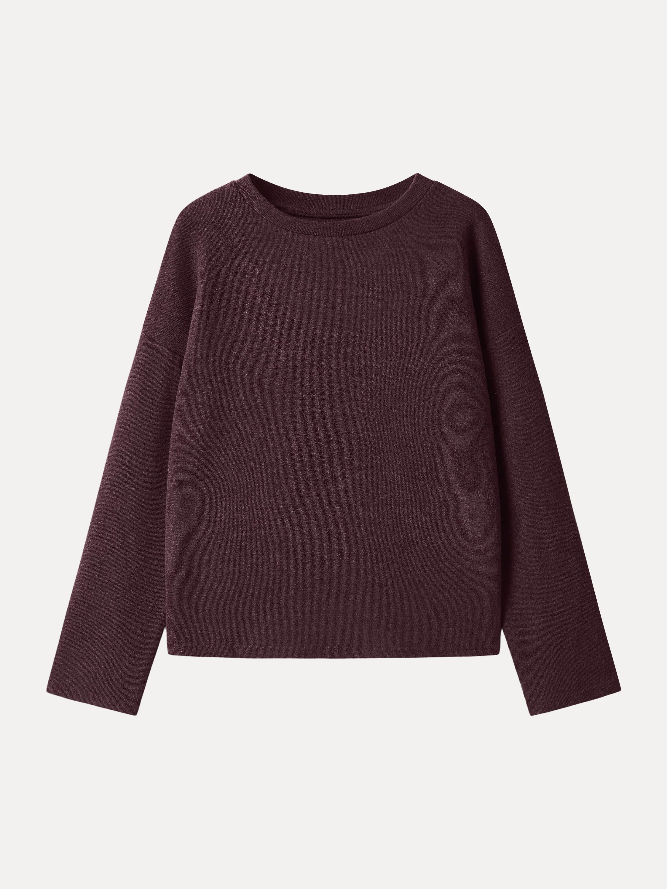 Relaxed Crew Neck Long Sleeve Top | OGLmove