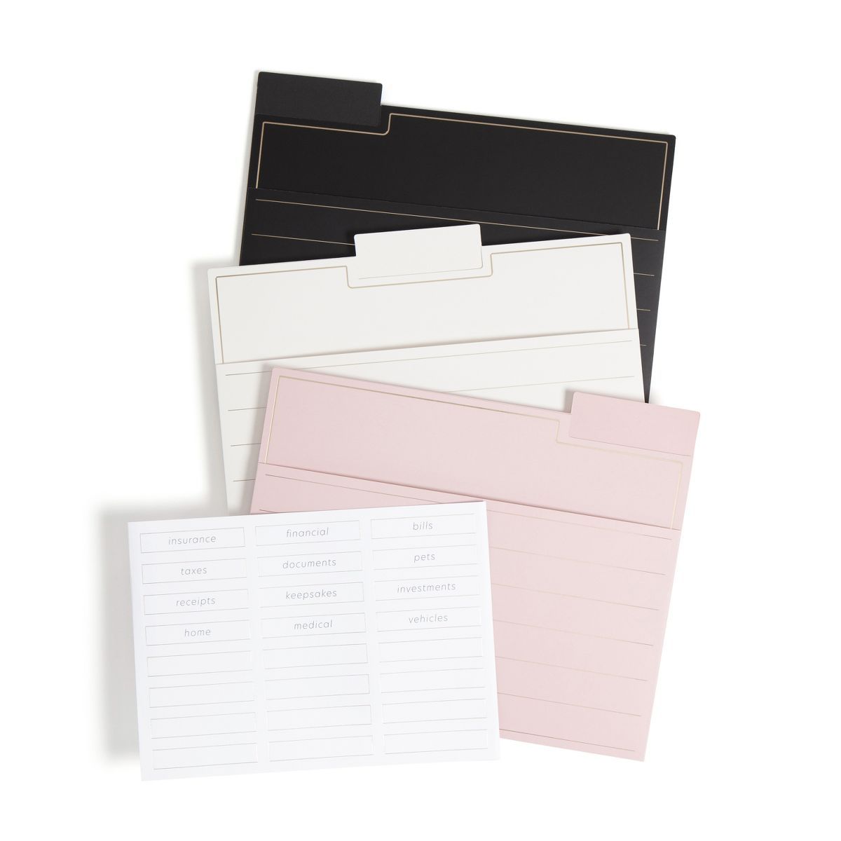 U Brands 9 Pocket File Paper Folders Letter Size Classic Foil | Target