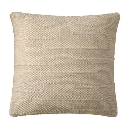 Better Homes & Gardens Gianna Taupe Cotton Chindi 24 x 24 Pillow by Dave & Jenny Marrs | Walmart (US)