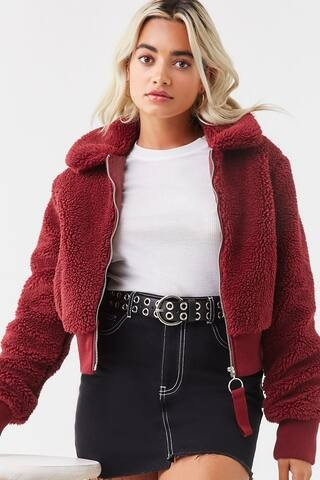 Faux Shearling Zip Jacket | Forever 21 (US)