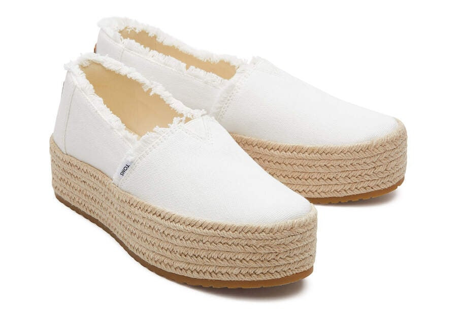 Women's Tan Metallic Valencia Platform Espadrille Slip On | TOMS | TOMS (US)