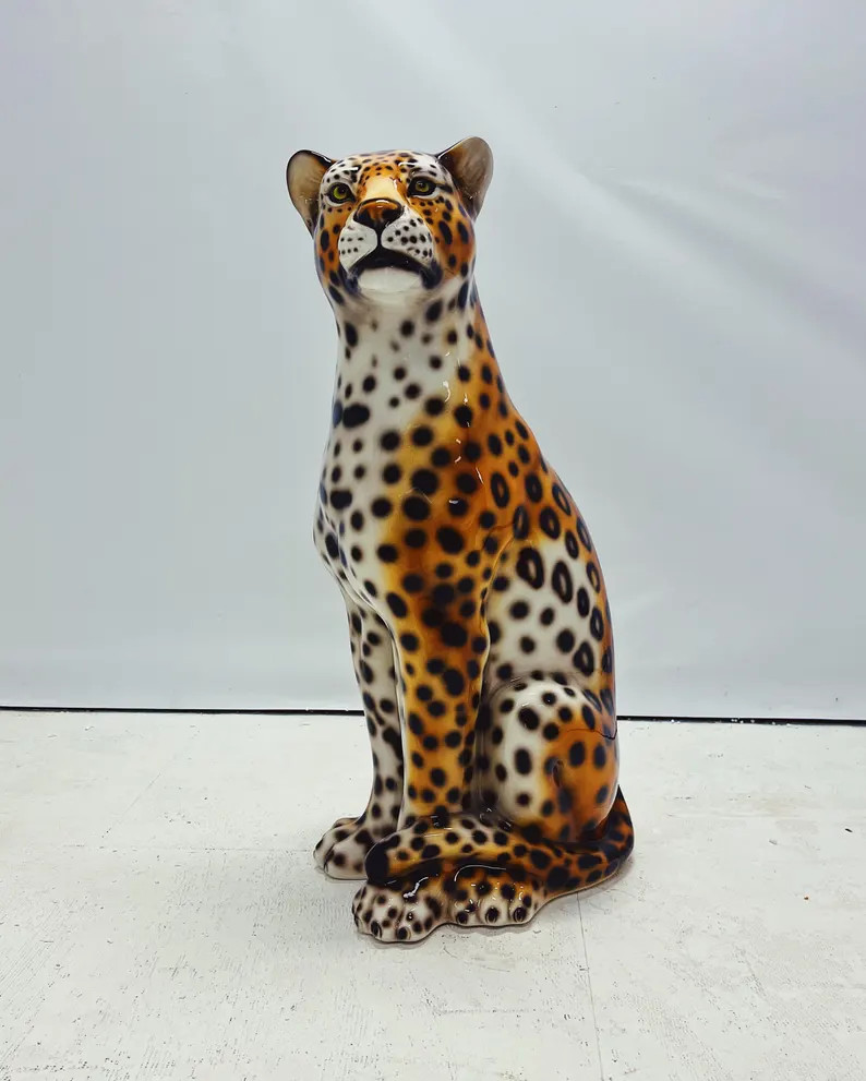 Leopard Statue Ceramic - Etsy | Etsy (Global)
