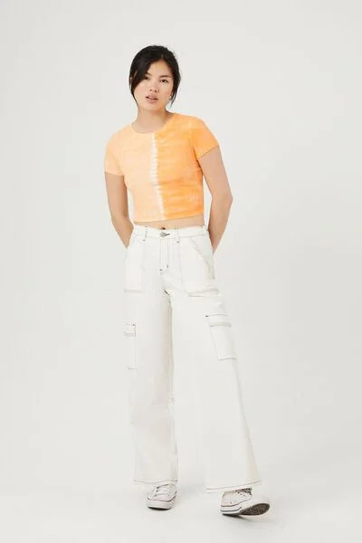 Twill Contrast-Trim Cargo Pants | Forever 21