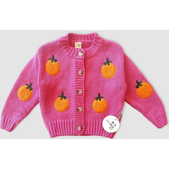 All Small Co | Tangerine Cardigan Sweater, (Pink, Size 4Y) | Maisonette | Maisonette
