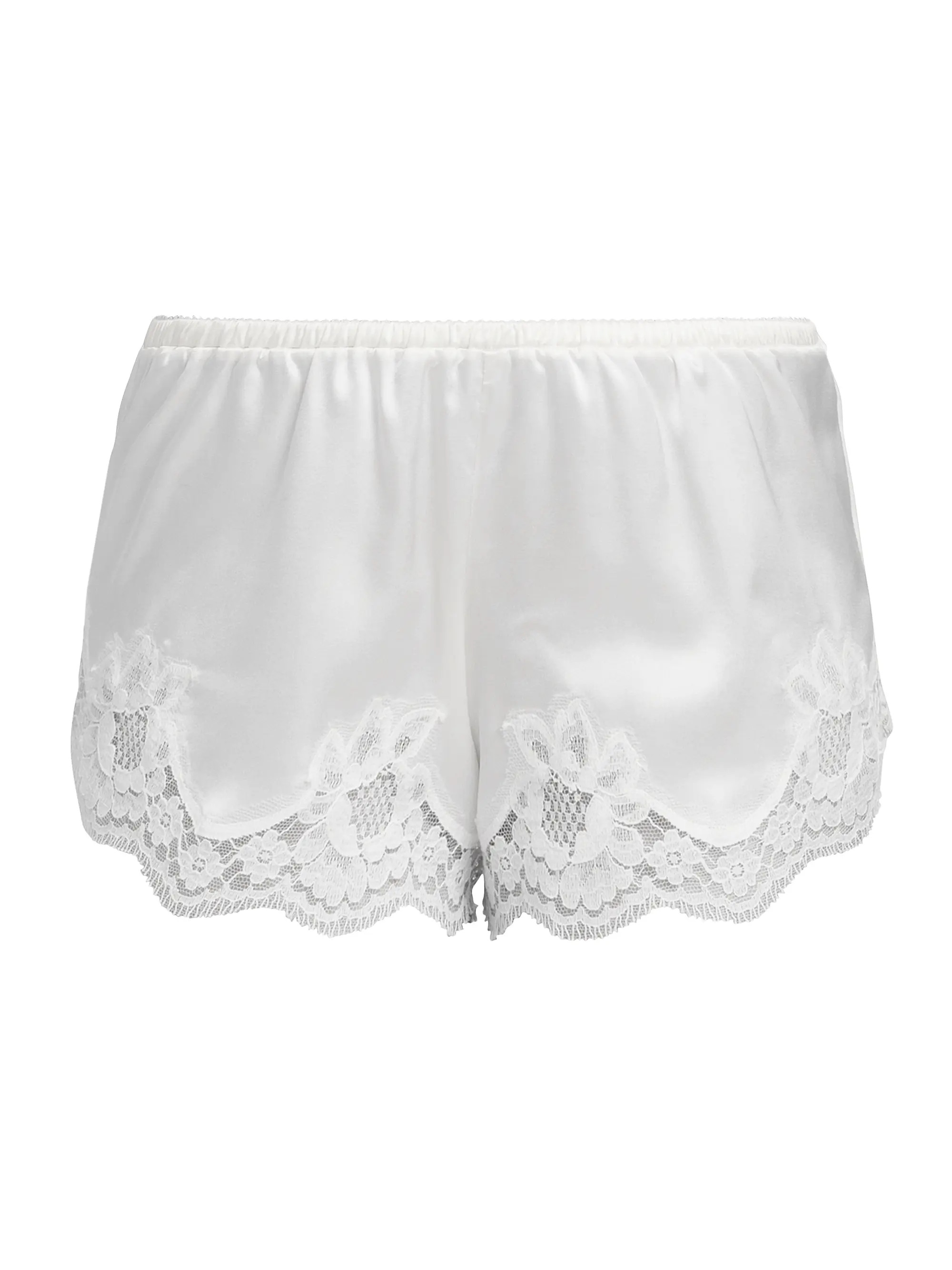 Lace-Trimmed Satin Shorts | Saks Fifth Avenue