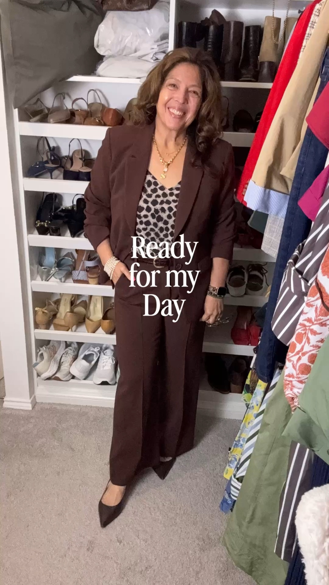 Getting red ready for my day of networking and meetings, wearing a vintage suit from J.Crew and vintage pieces from MM Lafleur. 
I want to feel chíc, polished, comfortable and confident. 

I’m Elisa, a wardrobe stylist, founder of Turnkey Style, and author of The Style Advantage: I Say What HR Can’t. I work with professionals and corporate teams to help them show up authentically, on brand, and with confidence. I’m also a mom of two grown boys, a wife, a post-menopausal woman in business, 5’4”, a size 14/16 on the bottom and L on top. I’ve been everything from a size 10–18+, which is why fit, function, and real life always come first.

#LTKgrwm #LTKootd #LTKWorkwear