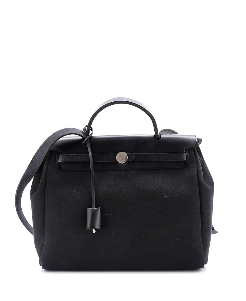 Pre-Owned HERMES 31 Herbag Zip Leather and Toile | Bloomingdale's (US)