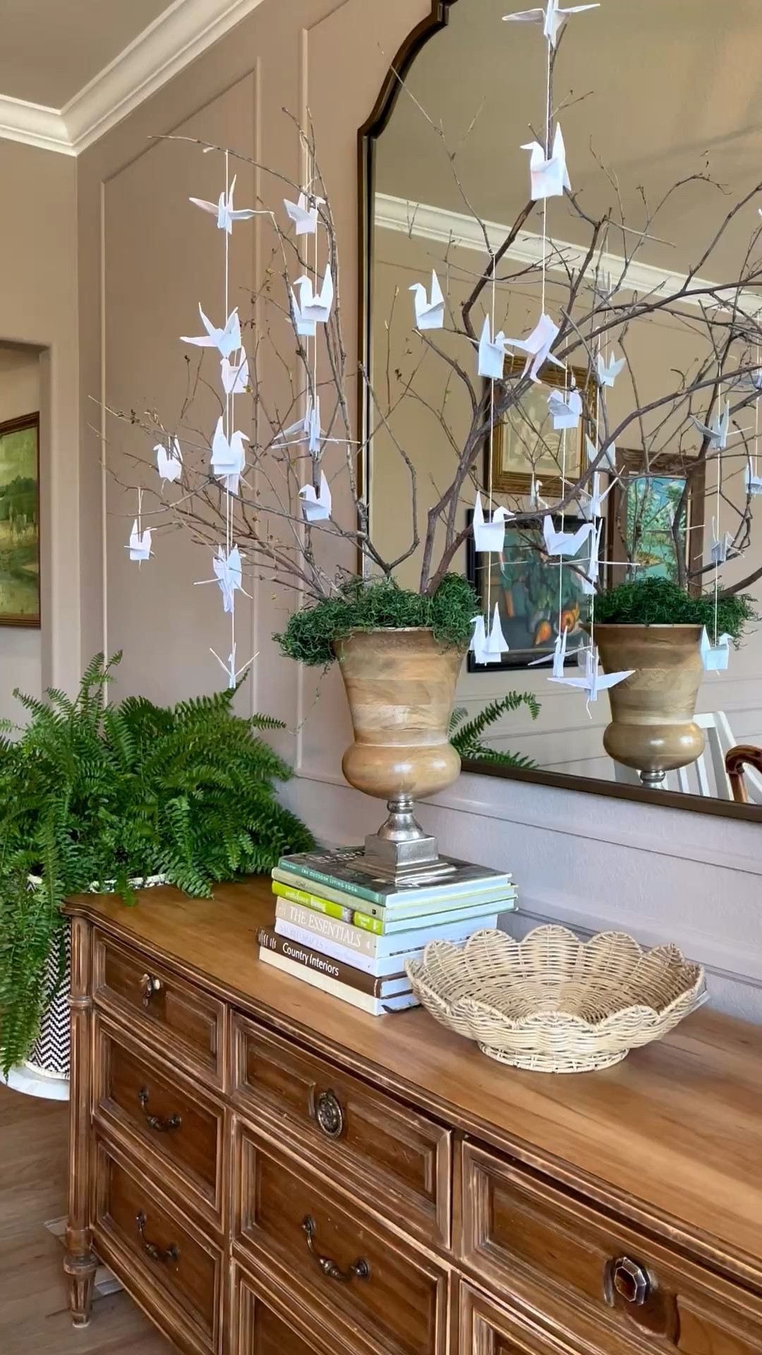 I pull out these paper cranes to hang on branches of any kind and it really brings out such a fun vibe that's so easy to create. These cranes are already made,  very affordable, easy to hang and quick to store for the next use😉 I've linked some here for you🕊️

#LTKdayinmylife #LTKSeasonal #LTKHome