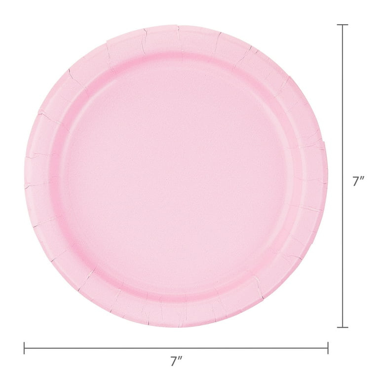 (Paquete de 6) Platos de Papel Desechables, 7", Rosa Claro, 24 Piezas, de Way To Celebrate | Walmart (US)
