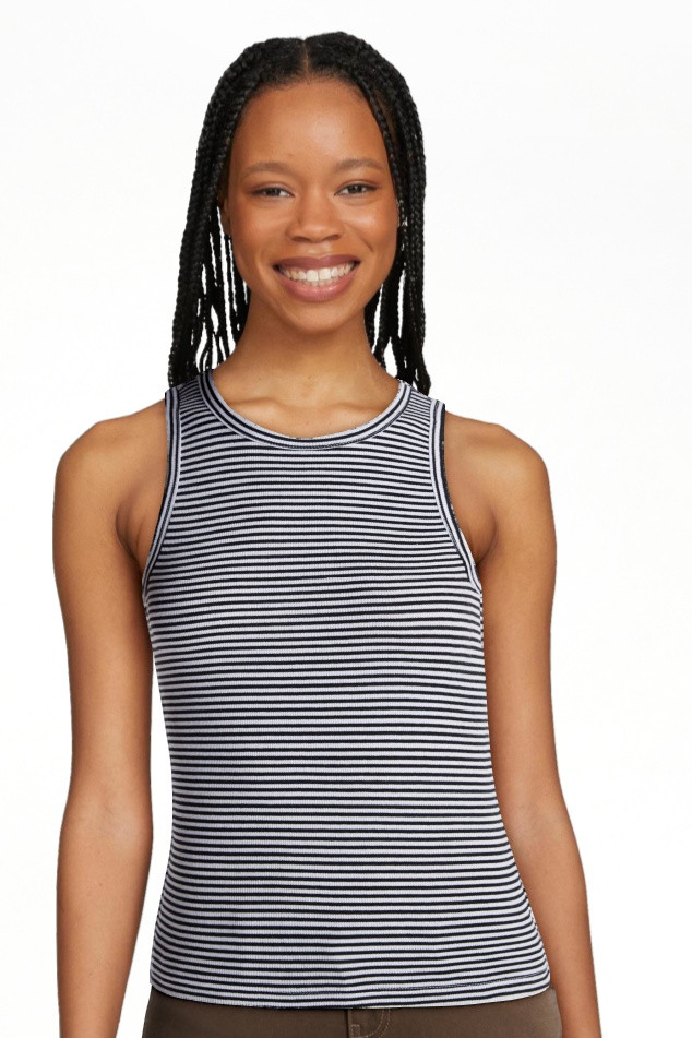 No Boundaries Ribbed High Neck Tank Top, Women's XXS-XXL | Walmart (US)