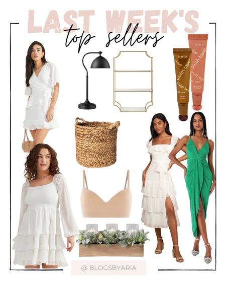 Last weeks top sellers and reader favorites! Now is the time to get white dresses for bridal showers and graduation! Soma bras are still on sale so grab a few to refresh your bra wardrobe. Sculpt tape and blush tape are super popular right now. My woven baskets are always a great buy. A lot of y’all have loved the Easter centerpiece I have!! #ltkseasonal #ltkbeauty #ltksale #ltkwedding #ltkunder50 #ltkunder100

#LTKstyletip #LTKFind #LTKhome
