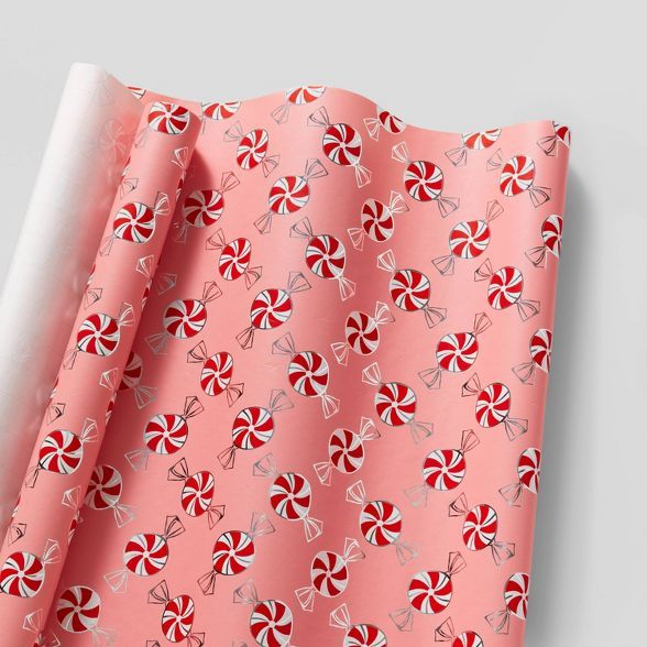 Peppermints Gift Wrap Pink - Wondershop™ | Target