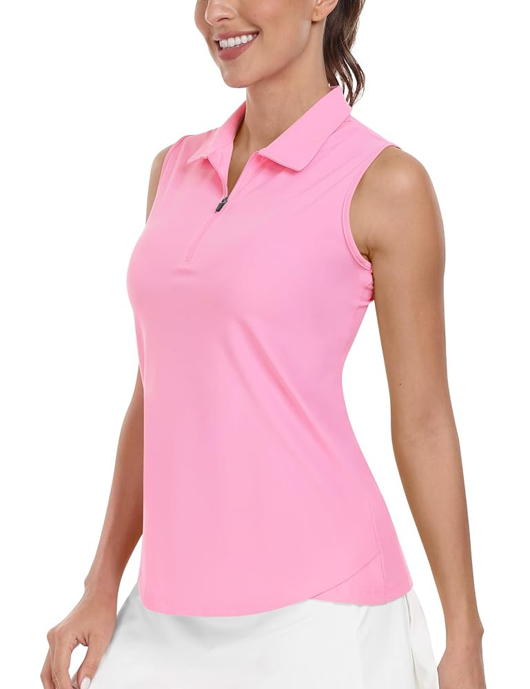 AIRIKE Golf Polo Shirts for Women Sleeveless Summer Sports Athletic Fashionable Workwear-Quick Dr... | Amazon (US)