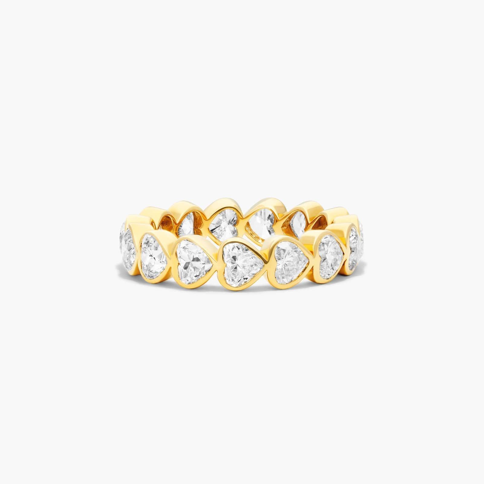 14K Yellow Gold Bezel Heart Diamond Eternity Ring-81791y14 | JamesAllen