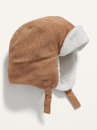 Unisex Sherpa-Lined Corduroy Trapper Hat for Baby | Old Navy (US)