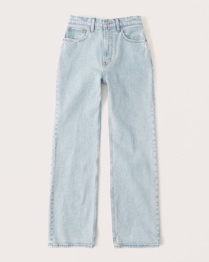 Abercrombie & Fitch Women's Curve Love High Rise 90s Relaxed Jean in Light - Size 30XT | Abercrombie & Fitch (US)