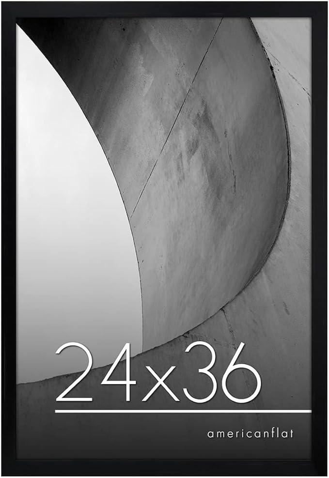 Americanflat 24x36 Poster Frame with Polished Plexiglass - Streamline Collection - Thin Border Pi... | Amazon (US)