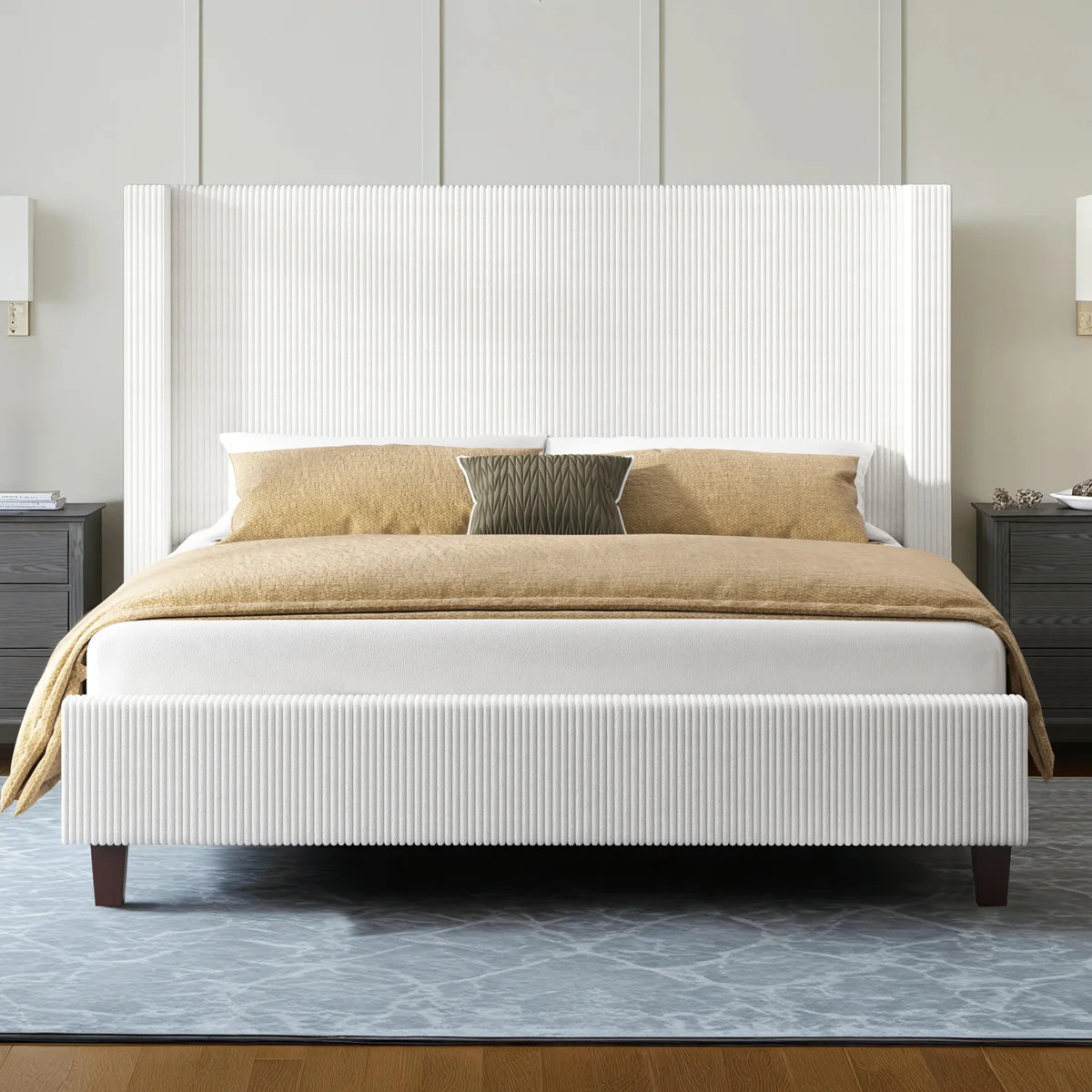 Wauseon Corduroy Upholstered Bed | Wayfair North America