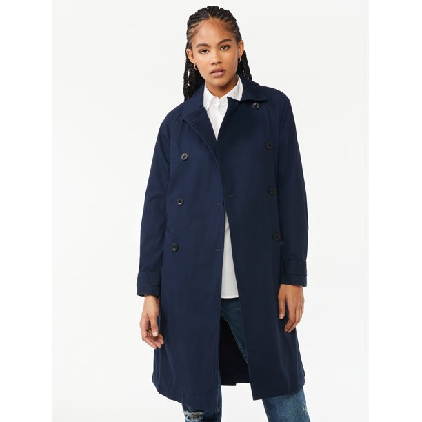 Free Assembly Women's Everyday Soft Trench Coat | Walmart (US)