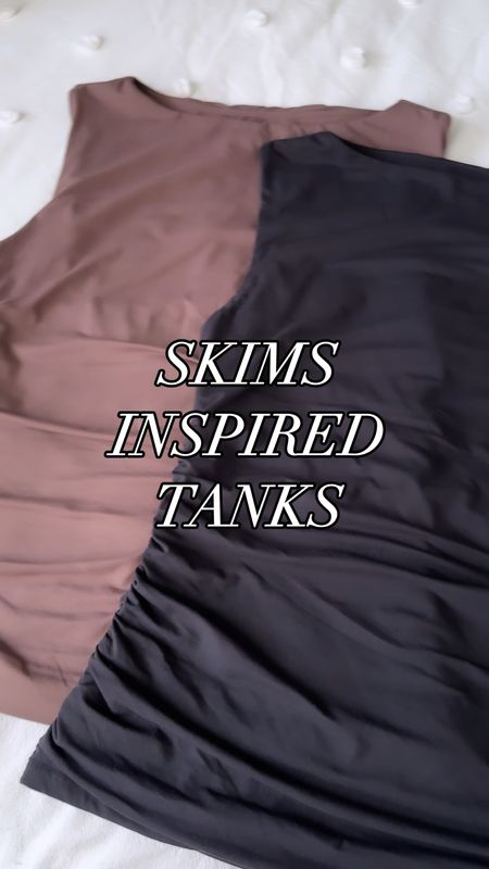 Skims Inspired Tanks 🙌🏼 These Amazon tanks are so incredibly soft and so similar to the designer version! Double lined and have the cutest ruching detail!

Follow me for more affordable fashion and Amazon finds! 

Wearing a size small!

#elevatedcasual #springoutfits #summeroutfitideas #vacationoutfits 

#LTKstyletip #LTKfindsunder50 #LTKSeasonal