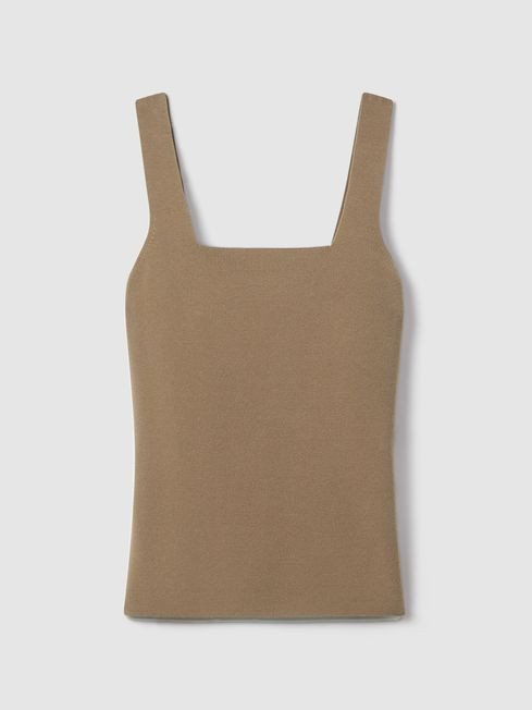 Harper
                Knitted Square Neck Vest | Reiss UK