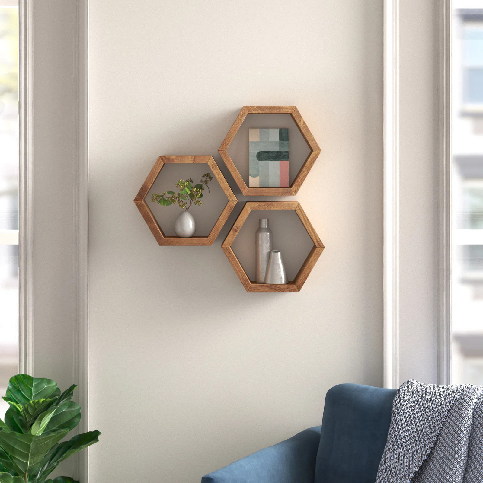 Ashoka 3 Piece Hexagon Alder | Wayfair North America