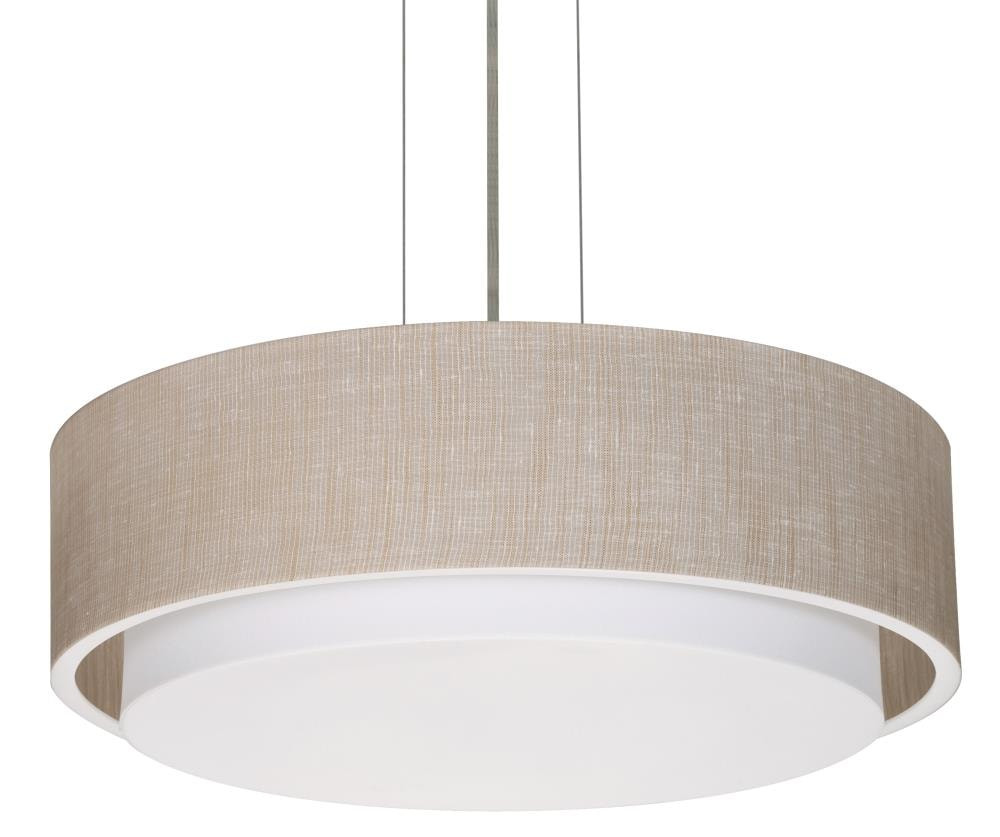 AFX Sanibel 1 -Light Satin Nickel Modern/contemporary Fabric Drum LED Large Hanging Pendant Light | SAP1824LAJUDSN-JT | Lowe's
